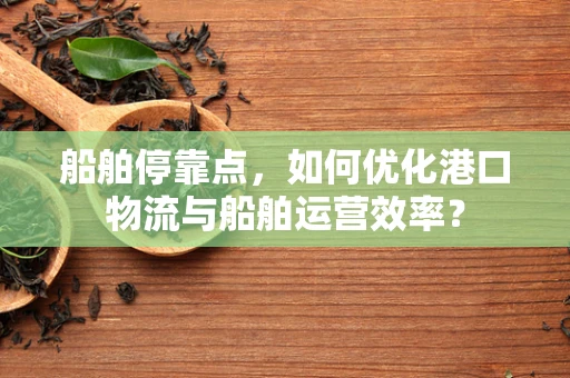 船舶停靠点，如何优化港口物流与船舶运营效率？