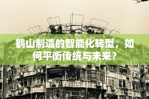鹤山制造的智能化转型，如何平衡传统与未来？