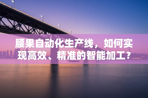 腰果自动化生产线，如何实现高效、精准的智能加工？