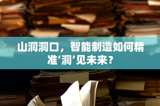 山洞洞口，智能制造如何精准‘洞’见未来？