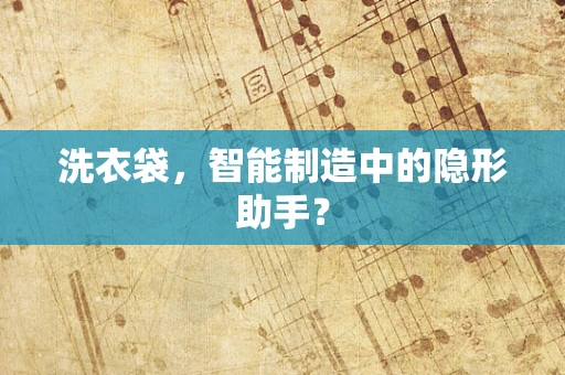 洗衣袋，智能制造中的隐形助手？