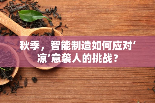 秋季，智能制造如何应对‘凉’意袭人的挑战？