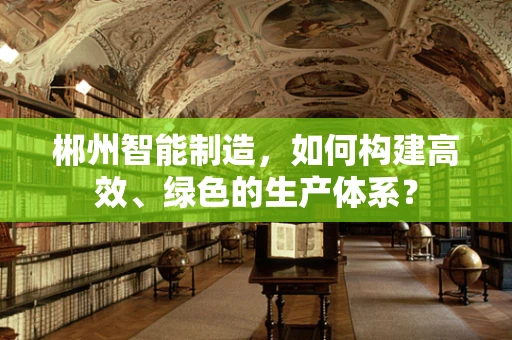 郴州智能制造，如何构建高效、绿色的生产体系？