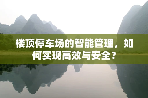 楼顶停车场的智能管理，如何实现高效与安全？
