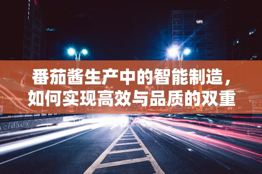 番茄酱生产中的智能制造，如何实现高效与品质的双重飞跃？