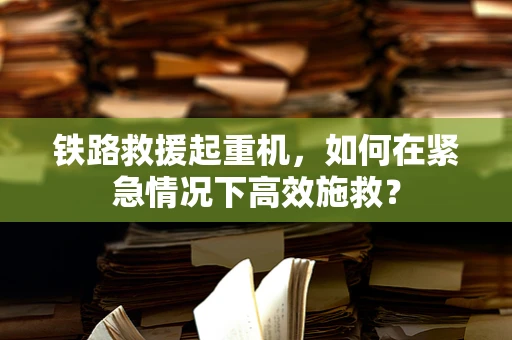 铁路救援起重机，如何在紧急情况下高效施救？