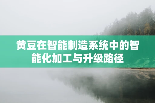 黄豆在智能制造系统中的智能化加工与升级路径