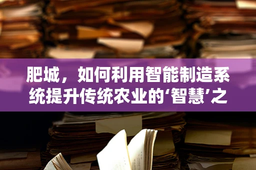肥城，如何利用智能制造系统提升传统农业的‘智慧’之路？