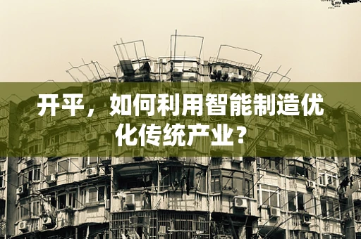 开平，如何利用智能制造优化传统产业？