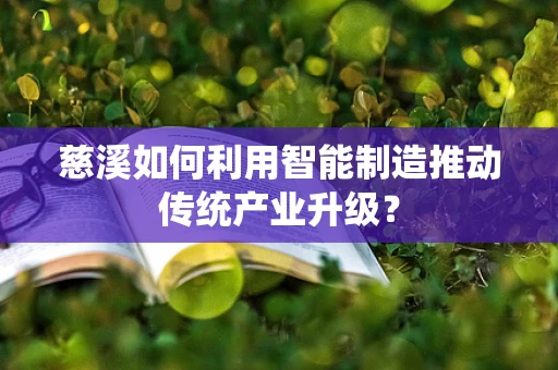 慈溪如何利用智能制造推动传统产业升级？