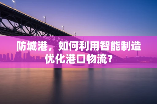 防城港，如何利用智能制造优化港口物流？