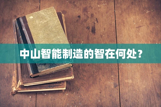 中山智能制造的智在何处？
