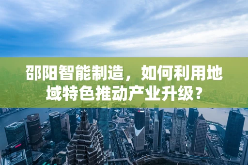 邵阳智能制造，如何利用地域特色推动产业升级？