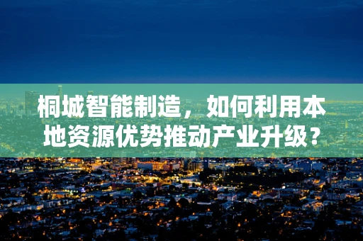 桐城智能制造，如何利用本地资源优势推动产业升级？